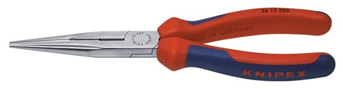 KNIPEX Flachrundzange L.200mm verchr.ger.Mehrkomp.-Hülle KNIPEX