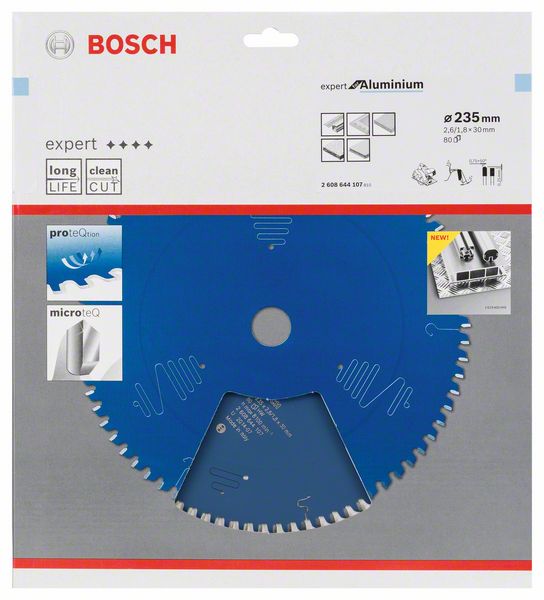 BOSCH Kreissägeblatt Expert for Aluminium, 235 x 30 x 2,6 mm, 80