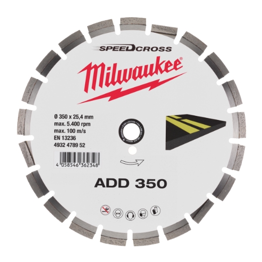 MILWAUKEE Diamant-Trennscheibe Asphalt ADD350