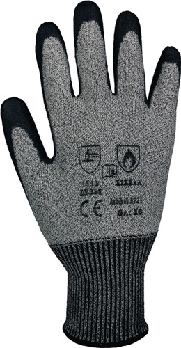 PROMAT Schnittschutzhandschuhe Gr.8 graumeliert/schwarz EN 388 PSA II 10 PA ASATEX