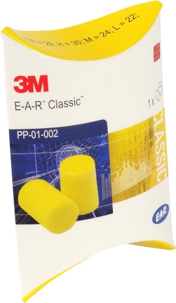 3M Gehörschutzstöpsel E-A-R™ Classic™ SNR 31 dB 250 Paar/Packung,Kissenpackung 3M