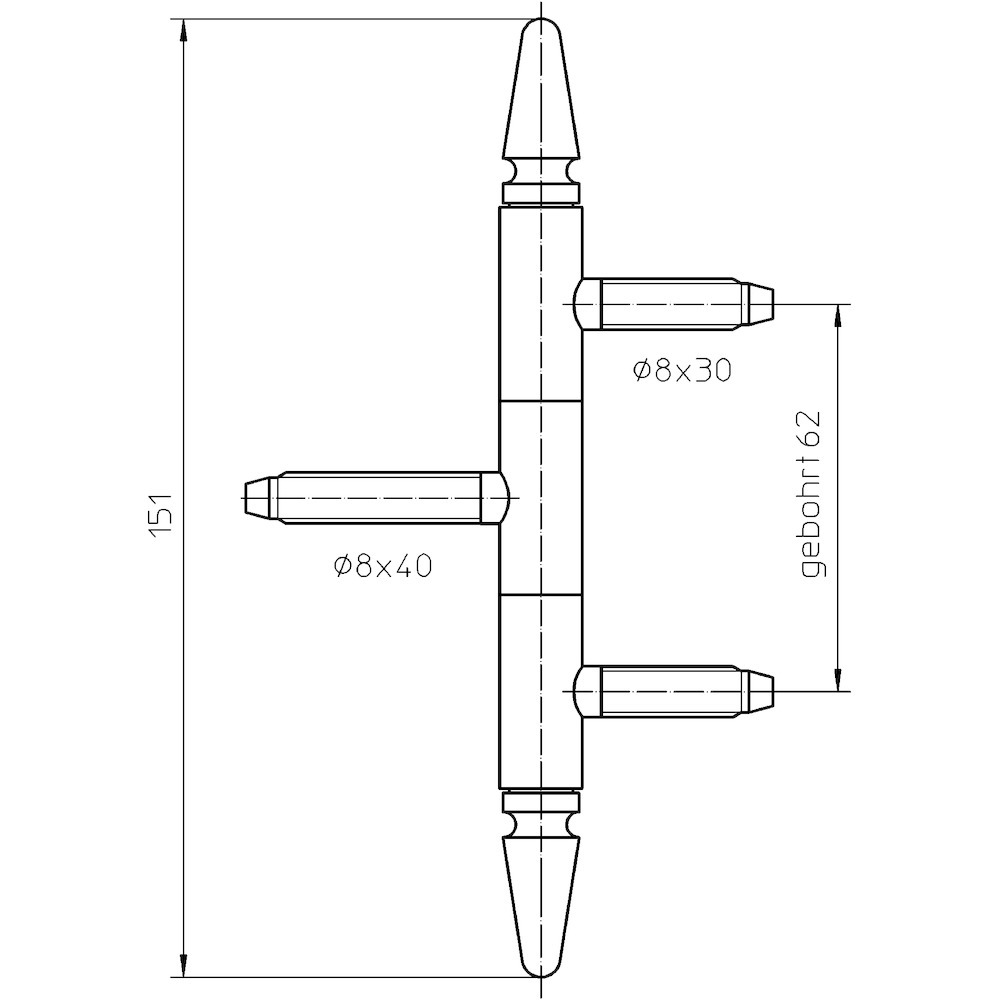 SIMONSWERK Einbohrband BAKA® C 1-13ZK G13, Stahl