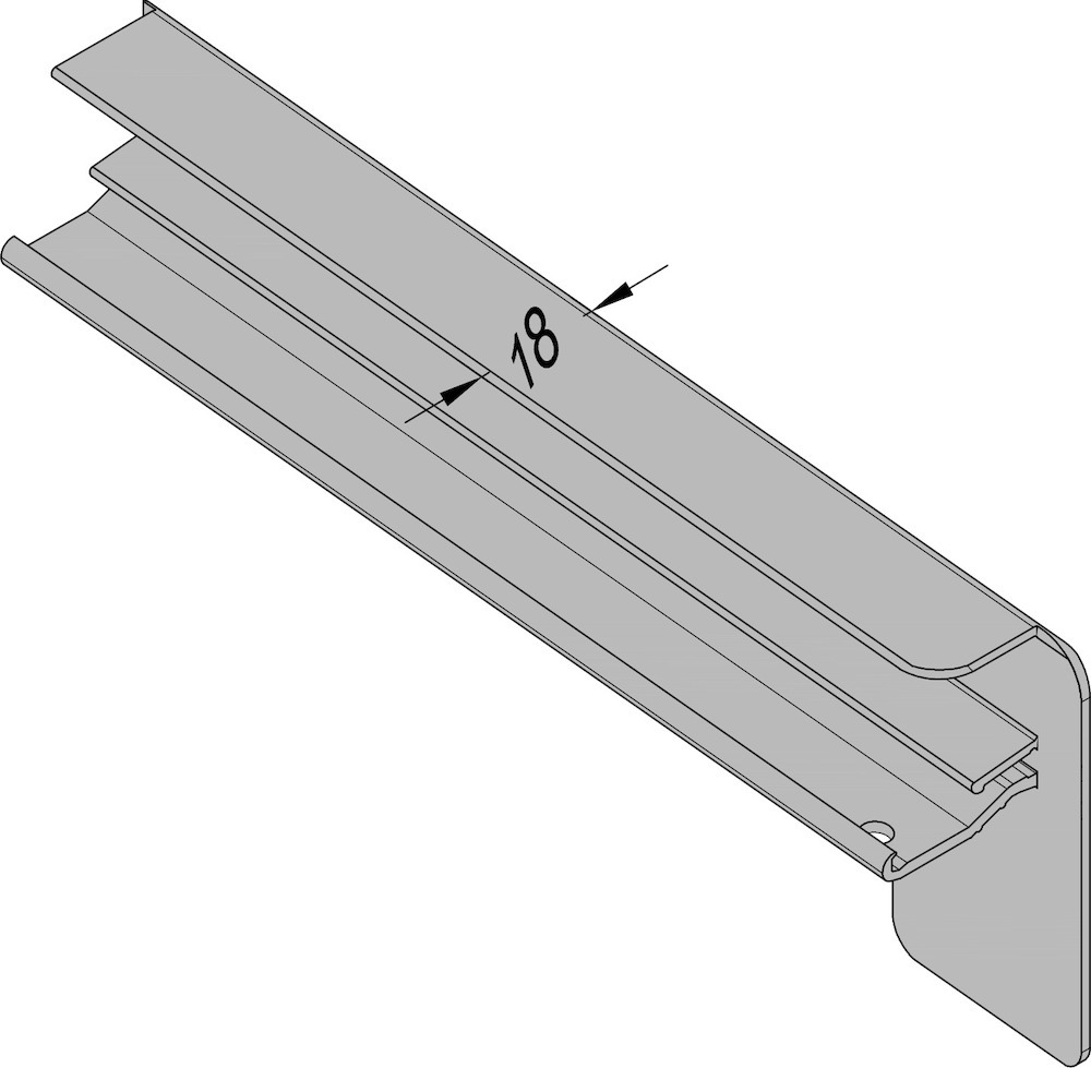 GUTMANN Bordstück B 406 AL, 50 mm, dunkelbraun