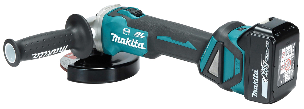 Makita Akku-Winkelschleifer 18V, 5,0, 3x 5,0 Ah Akkus und Ladegerät, DGA513RT3J