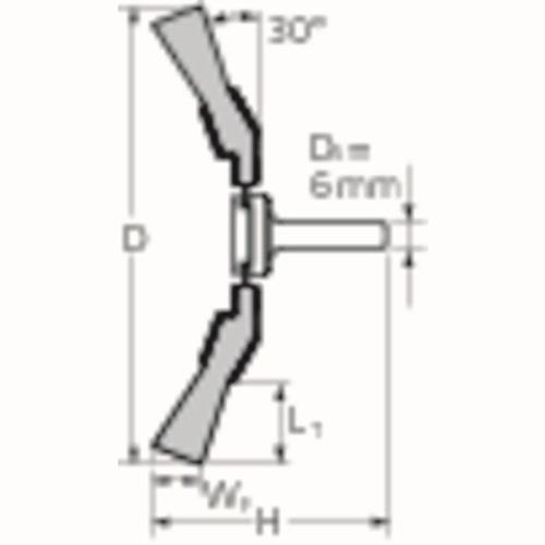 PFERD Kegelbürste KBU ST D.80mm Drahtstärke 0,3mm STA 10mm 12000min-¹ 10 St.PFERD