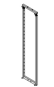 Hochschrankauszug, TAL-Gate 6, Rahmen für 600er, 1900-2140 mm Einbauhöhe, silber Vauth Sagel