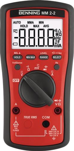 BENNING Multimeter MM 2-2 0,1 mV-1000 V AC,0,1 mV-1000 V DC TRUE RMS BENNING