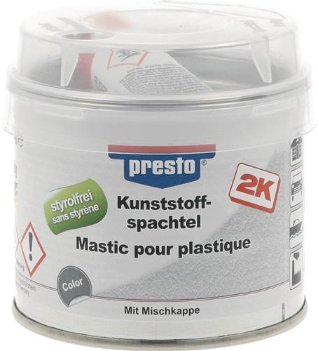 PRESTO 2K-Kunststoffspachtel schwarz,Härter rot 250g Dose PRESTO