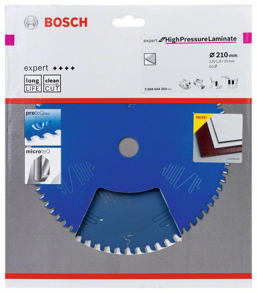BOSCH Kreissägeblatt Expert for High Pressure Laminate, 210 x 30 x 2,8 mm, 60
