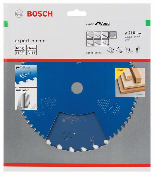 BOSCH Kreissägeblatt Expert for Wood, 210 x 30 x 2,8 mm, 30