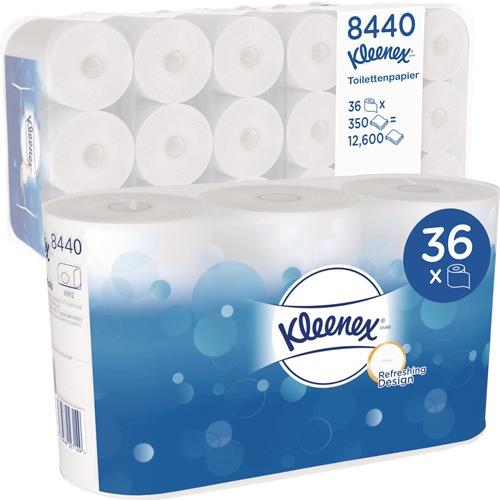 KLEENEX Toilettenpapier 8440 3-lagig 36 Rl.a 350 Bl.=12600 Bl.KLEENEX